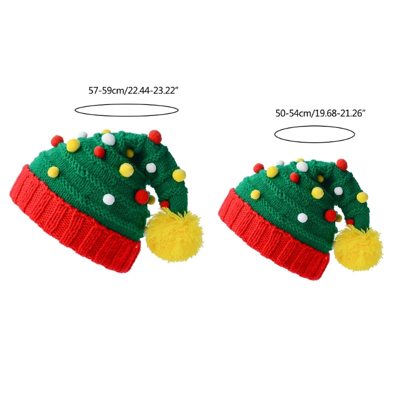 Topi Beanie Wanita Desain Santa Claus Warna Merah Dan Hijau Untuk Natal