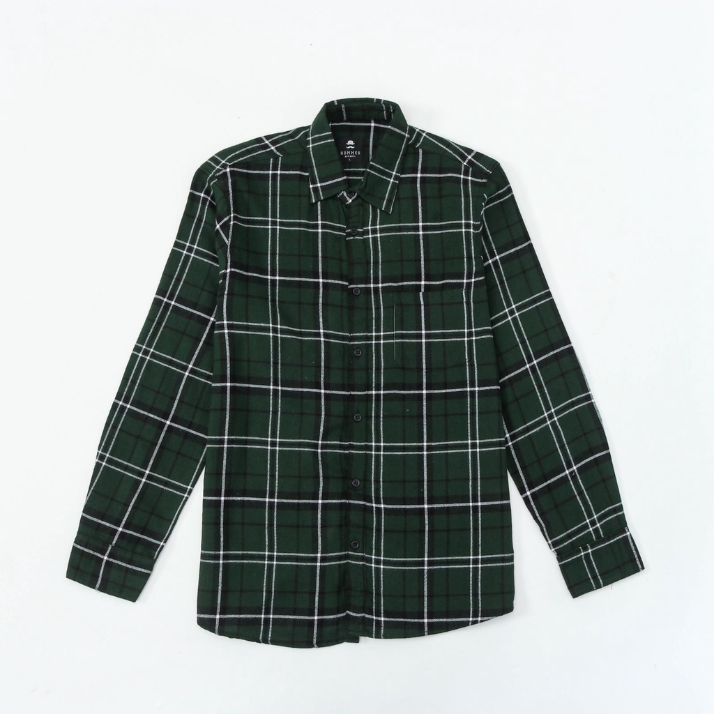 Hommes Apparel FS057 Bright Green Flannel Shirt