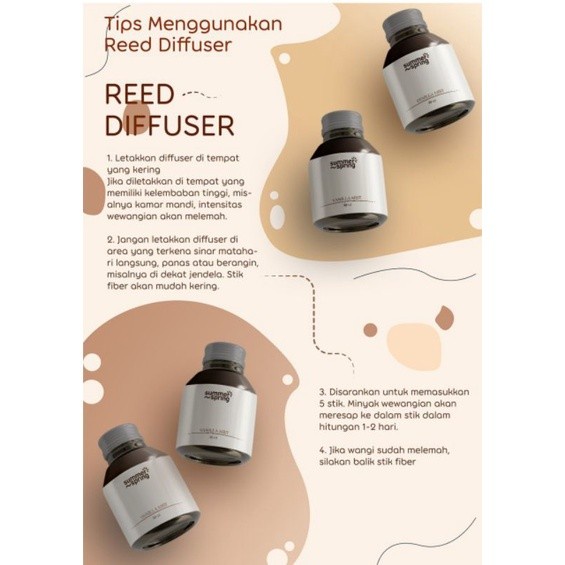 REED DIFFUSER Pewangi Pengharum Ruangan Otomatis Aromaterapi Kamar