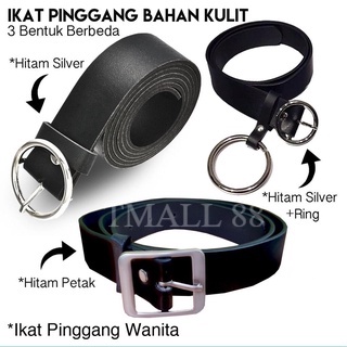 Ikat Pinggang Bahan Kulit PU Bulat dengan Gesper Metal untuk b28 Wanita B9 TMALL