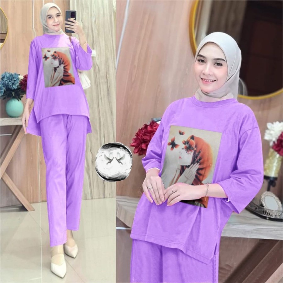 Baju Pesta Setelan Jumbo Wanita Muslimah Casual Santai Kerja Kantor Modis Trandy Model Terbaru 2022 
