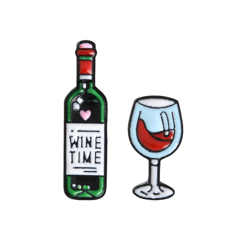 Bros Pin Mini Desain Gelas Wine Untuk Aksesoris Pakaian