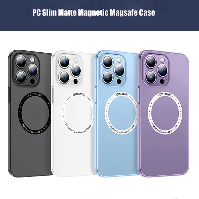 IPHONE Casing Ultra Tipis Untuk Iphone14 Pro Max 0.3mm Slim Matte Original Magnetic Cover Untuk Iphone12 13 Pro Max14 Plus