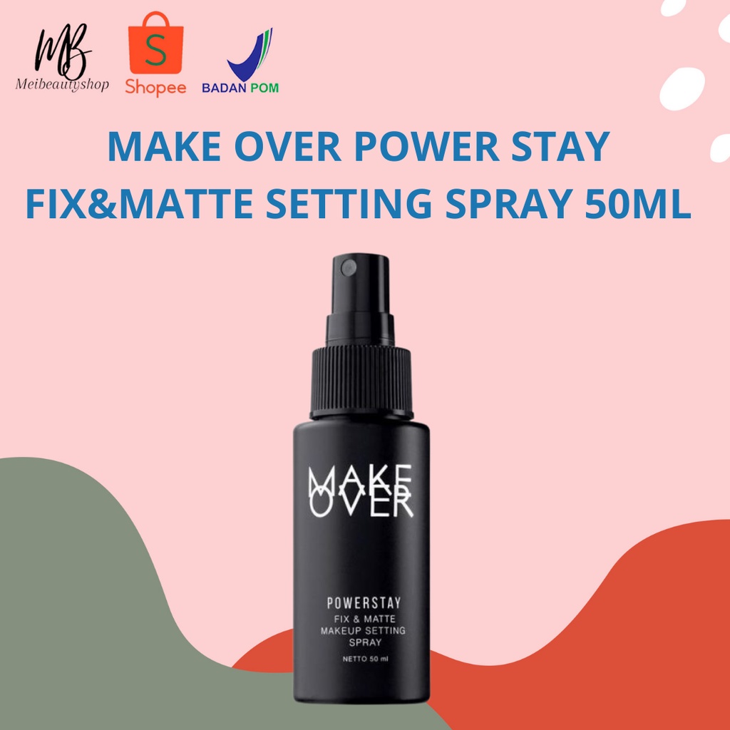 MAKE OVER Powerstay Fix &amp; Matte Makeup Setting Spray 50 ml - Makeup Setting Spray