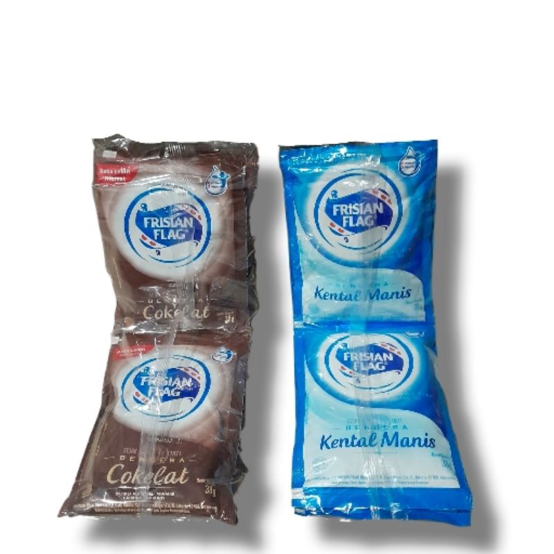 

frisian flag susu kental manis bendera sachet isi 6 pcs (1 pack )