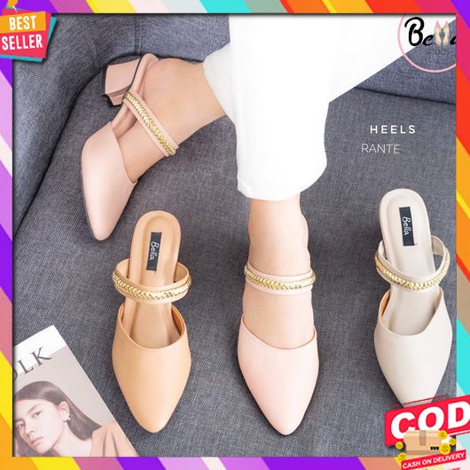 Selop Pesta Wanita High Heels Hels Hils Sandal Sendal Hak Tinggi Pesta Bellashoesjkt Rante Heels Wan