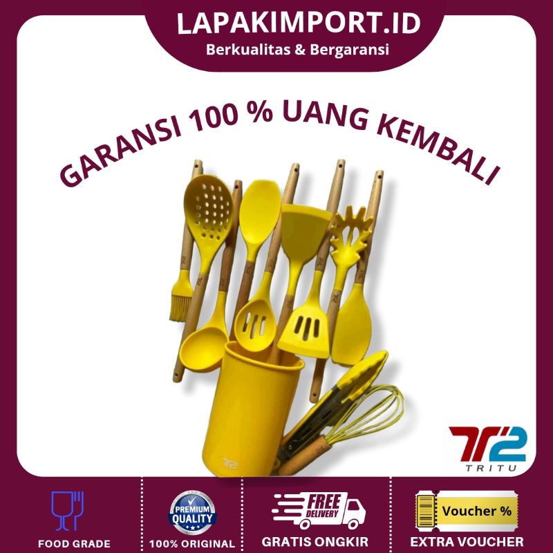 TRITU Utensil kitchen tools harga satuan/Sodet spatula alat masak bahan silicone original BPA free F