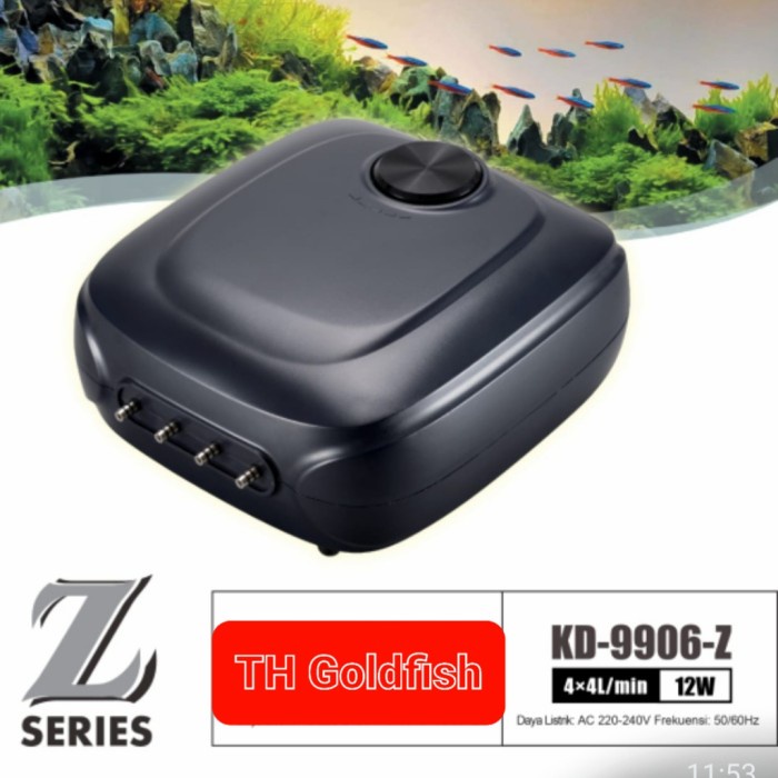 Pompa Aerator 4 Cabang Kandila Kd 9906 Z, Air Pump Aerasi Aquarium