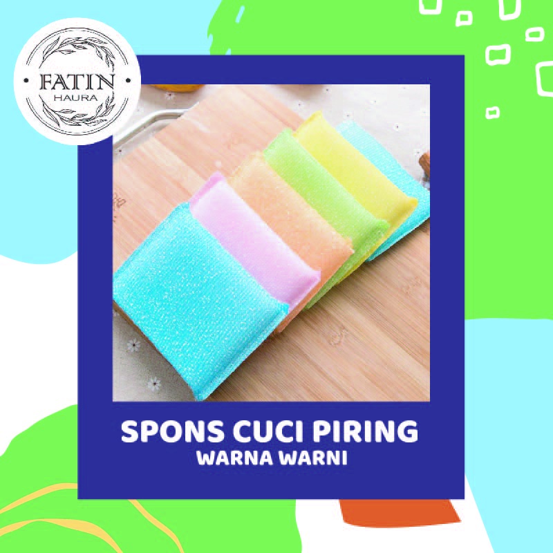 SPON CUCI PIRING WARNA WARNI