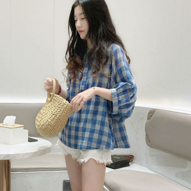 MDLV ~ 8939# Fernanda Double Cloth Plaid Shirt KOTAK BESAR Kemeja Flanel Import