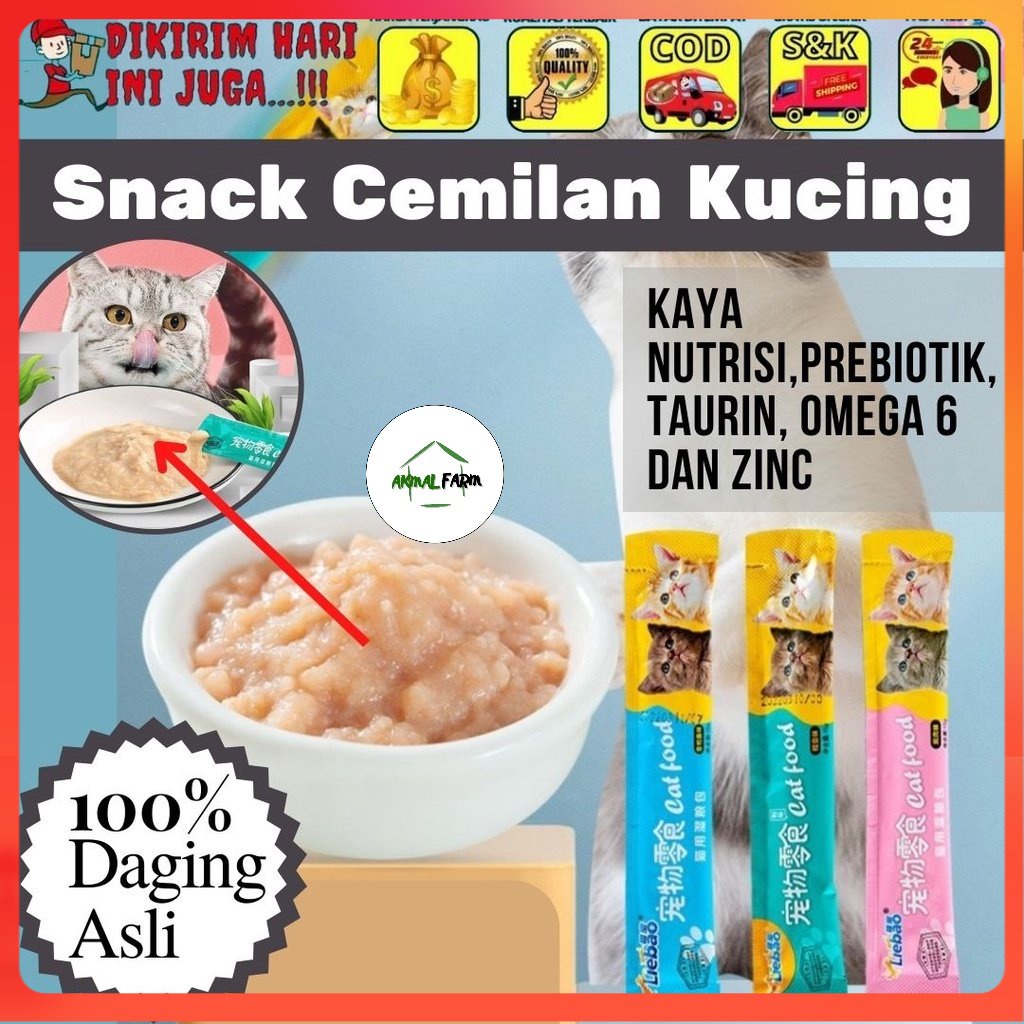 Jual Snack Kucing / Vitamin Kucing High Vitamin Creamy Cat Treat Cat ...