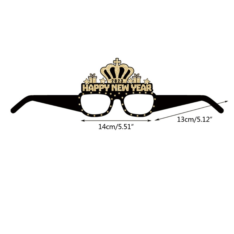 Zzz 6 / 12pcs / Set Kacamata Kertas Tahun Baru 2023 Untuk Dekorasi Pesta Ulang Tahun / Pernikahan