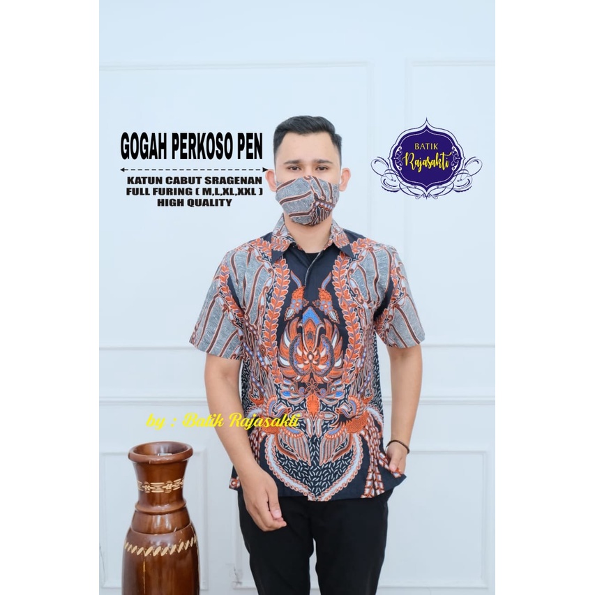 GOGAH PRAKOSO RAJASAKTI BATIKSOLOAMANAH KEMEJA BAJU BATIK PRIA SOLO LENGAN PENDEK PANJANG LAPIS FURING ATASAN BATIK PREMIUM MODERN KATUN HALUS KENCONO LUHUR COLET KENZO KERIS SOGAN KERTAJAYA IJO KETULUSAN KHAIRAN KIPAS MELINGKAR PANJANG KOTA BULAN KUPU