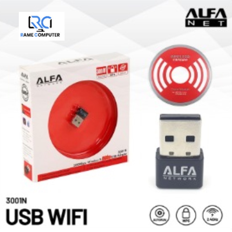 Alfa Wifi USB Adapter Mini 3001N 300 MBPS Support Win 10
