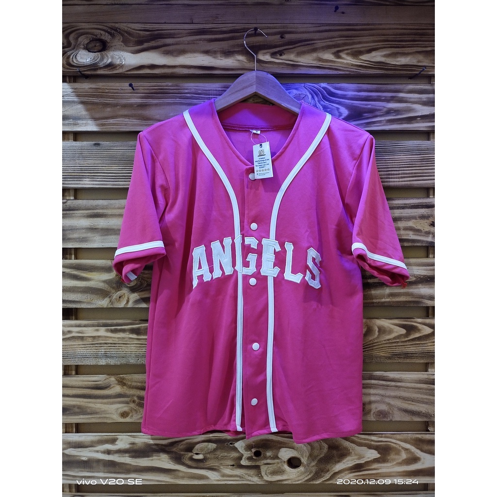 COD- jersey baseball los angeles angels original/ Jersey baseball angels white/ Baju Baseball ANGELS
