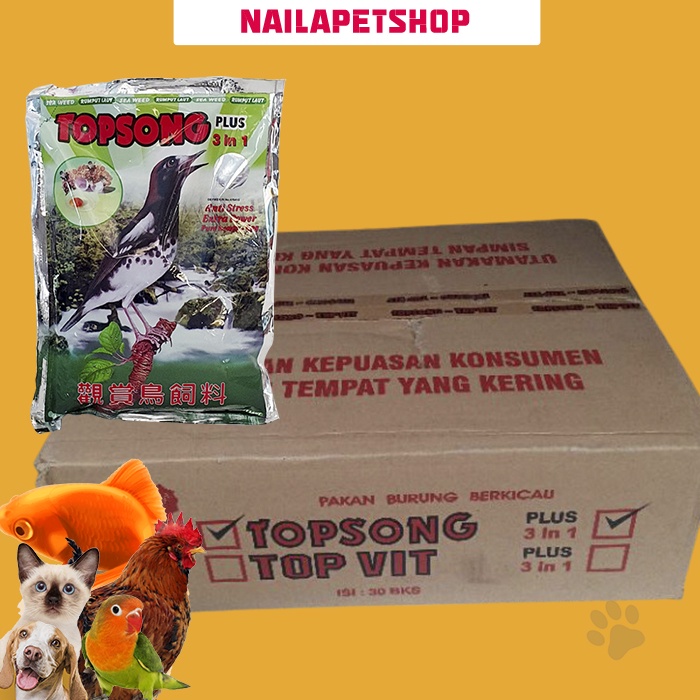 TOPSONG RL 1dus ISI 20bks TOPSONG PAKAN BURUNG BERKICAU