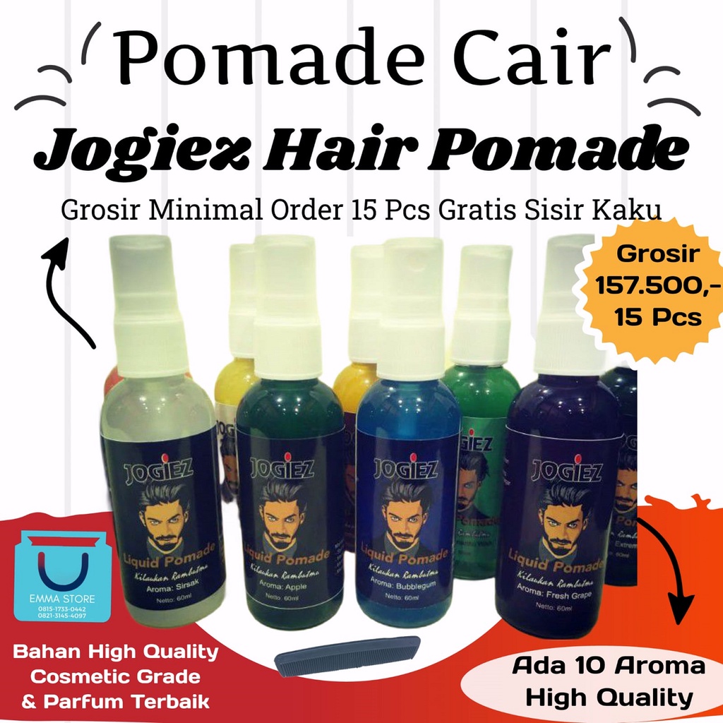 Pomade Cair Pomade Spray Pomade Liquid Jogiez 60 Ml