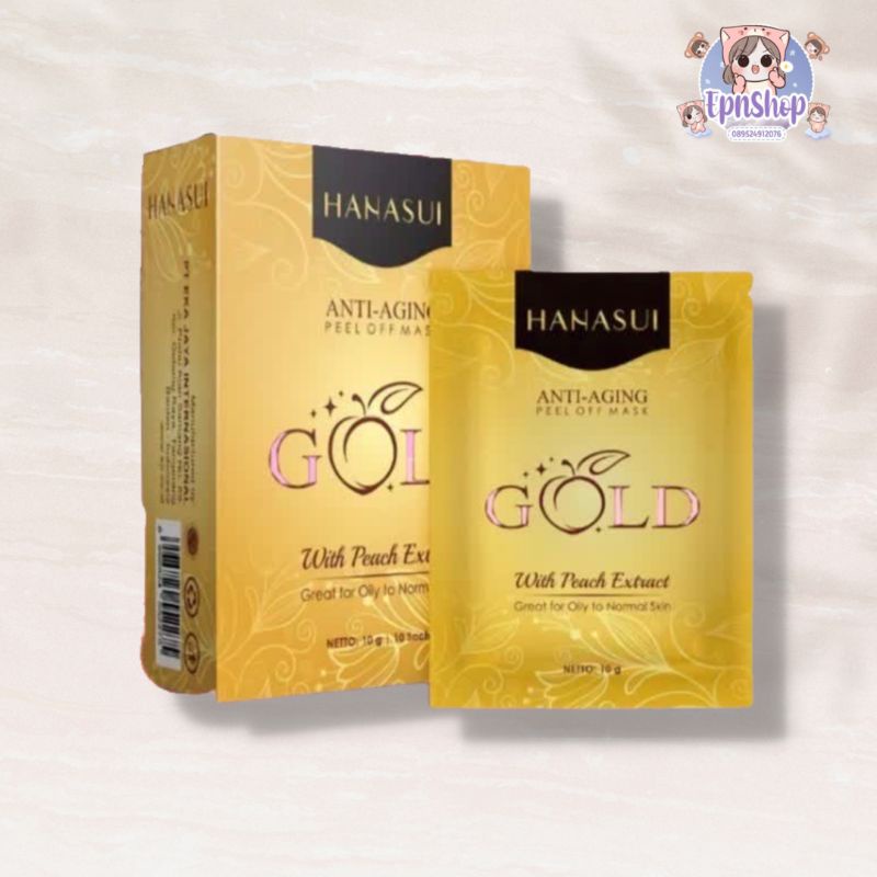 HANASUI NATURGO GOLD ANTI AGING PEEL OFF MASK GOLD / HANASUI NATURGO GOLD MURAH [ BPOM ] MASK ECER