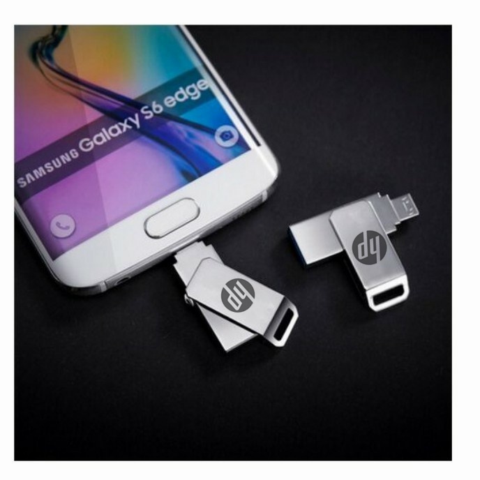 Hp 2 in 1 Flashdisk OTG Micro USB 2TB Bahan Metal Anti Air Untuk HP