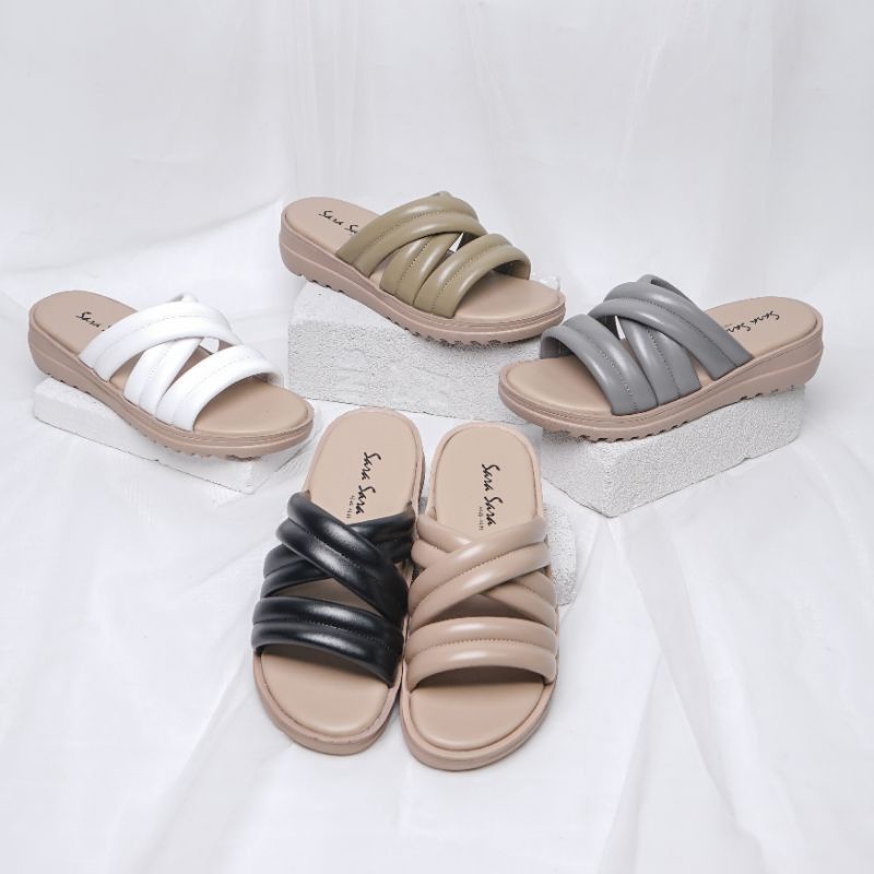 sara sara deka/sandal wanita wedges sara sara deka