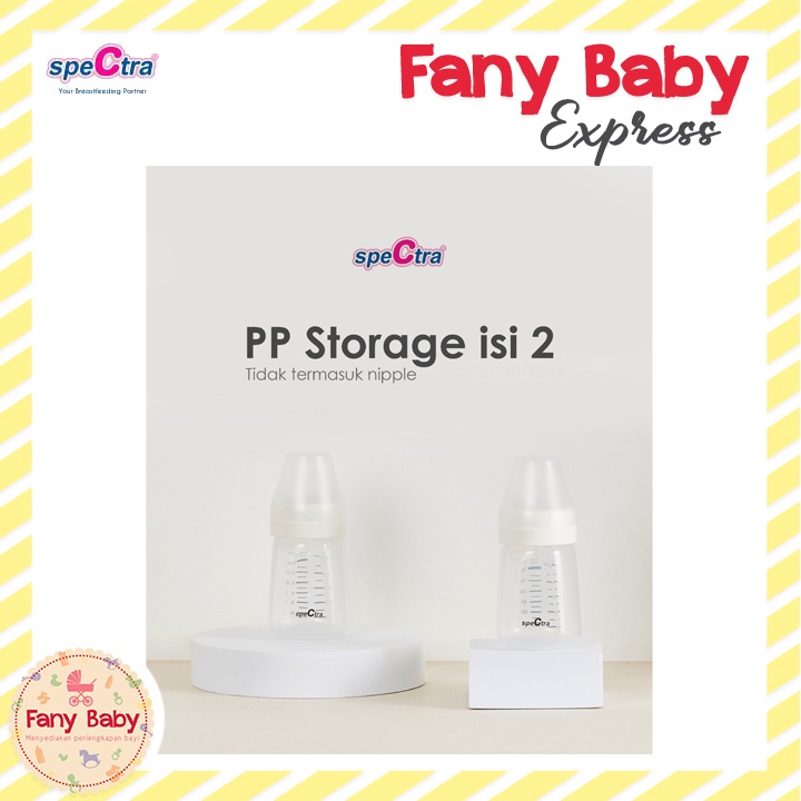 SPECTRA BABY NEW BOTTLE PP STORAGE 160ML TANPA DOT 2PC / BB003