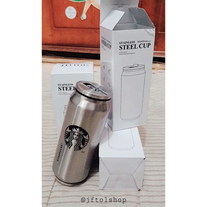 Botol Minum Thermos STARBUCKS TUMBLR Stainless Termos Starbuck Cup Bottle Silver(N7L1) Botol Minum T