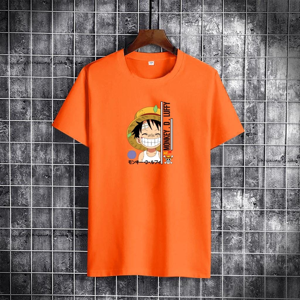 JOSJOLI_STORE/Baju Oblong Luffy Nyengir/Atasan Pria Dewasa Lengan Pendek/L XL