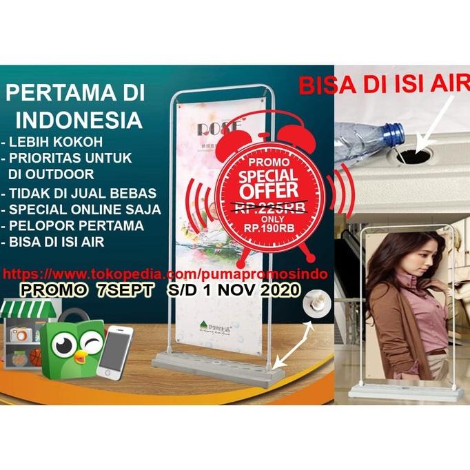 

STANDING DOOR FRAME uk 60 x 160 ( bisa di isi air ) plus printing
