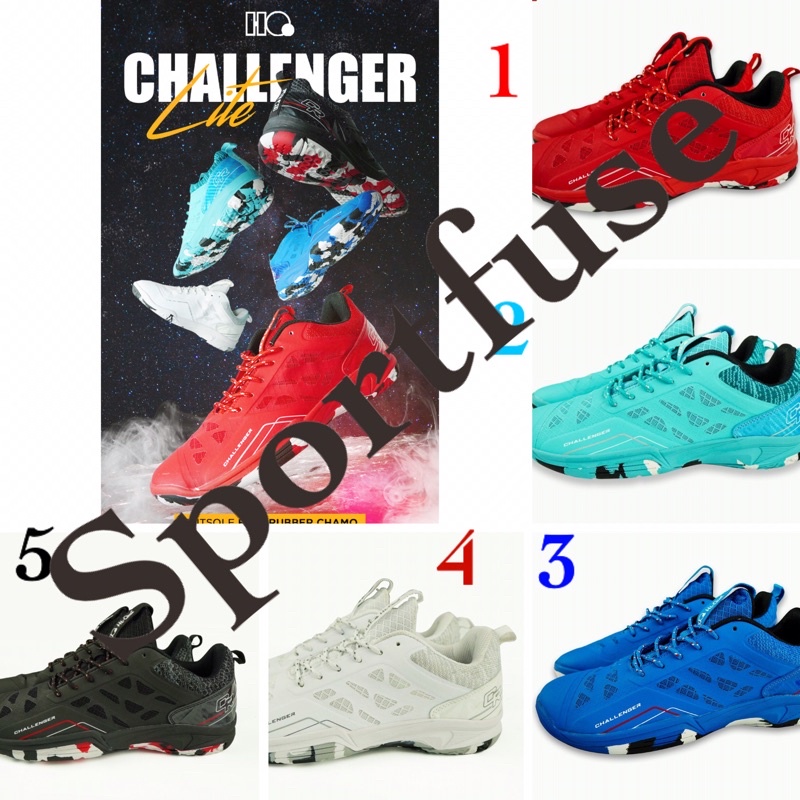 sepatu badminton hiqua hi qua challenger lite original