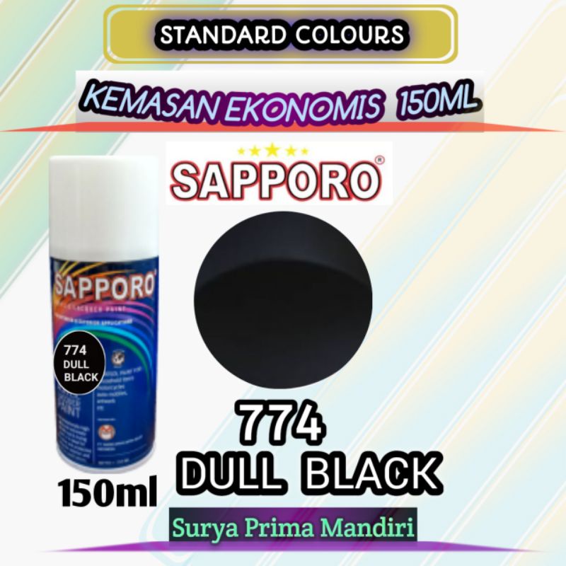 Jual 774 Dull Black Doff Sapporo Standar 150ml Cat Semprot Pylox Pilok Pylok Cat Aerosol 4636