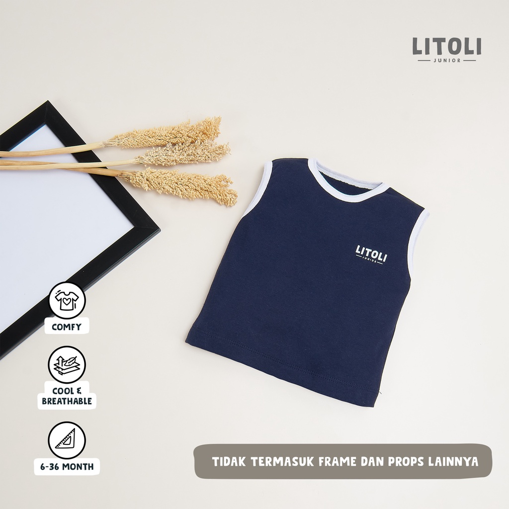 Baju Kaos Anak Laki-Laki Basic Tank Top 6-36 Bulan - Litoli