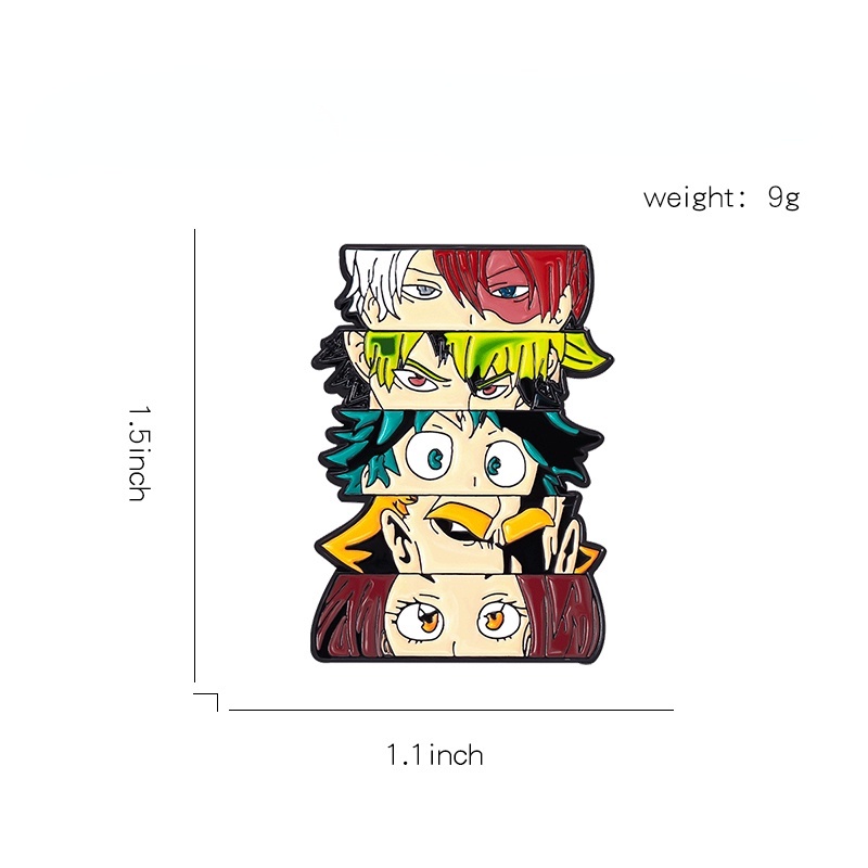 Bros Pin Enamel Desain Kartun Anime My Hero Academia Bahan Metal Untuk Aksesoris Kerah