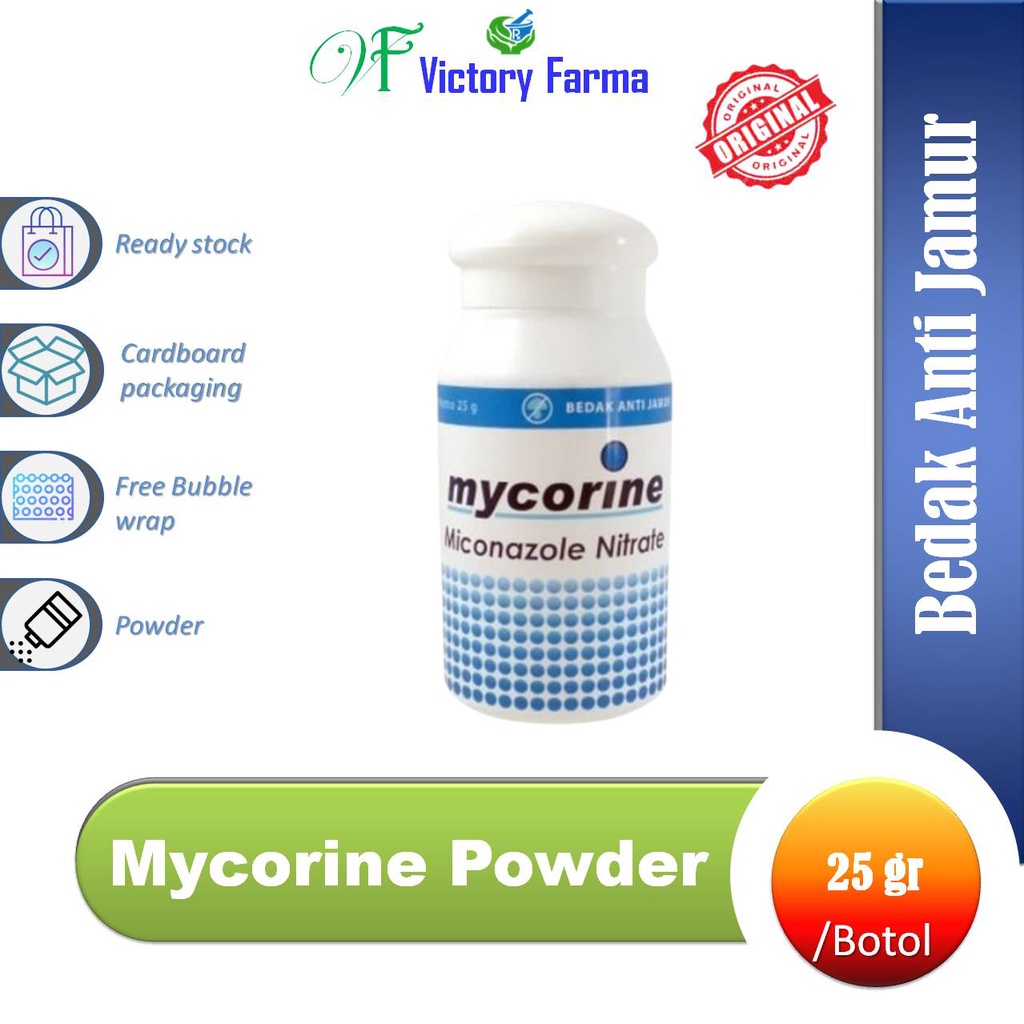Mycorine Powder 25 gr/ bedak anti jamur/ bedak infeksi jamur kulit