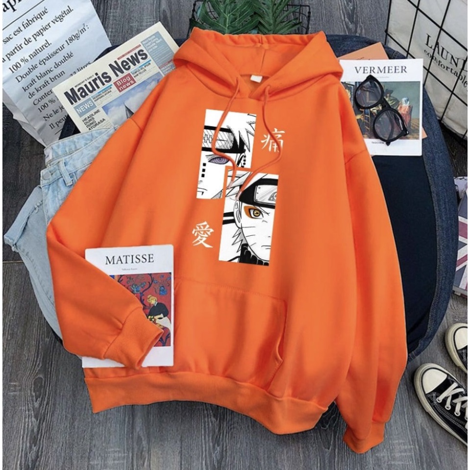 PAIN Naruto  Jumper Hoodie II Sweater Hoodie Anime II Sweter Oblong Topi II SIZE M - XL ( Pria &amp; Wanita / Anak &amp; Dewasa )