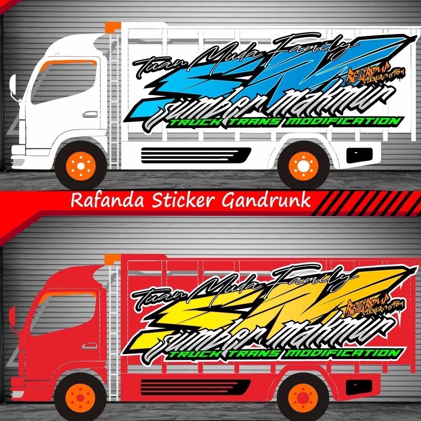 STIKER decal bak truk canter giga dutro dump dll