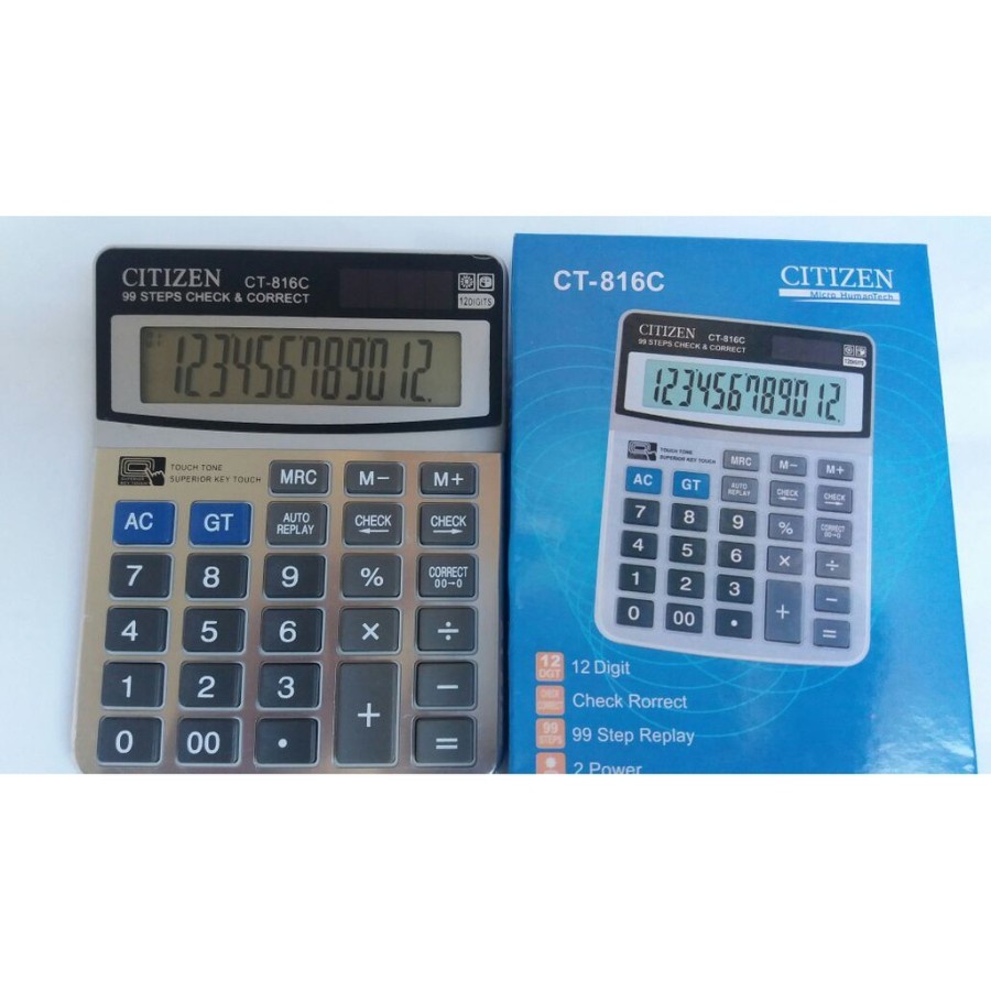 KALKULATOR CITIZEN CT 816 C / KALKULATOR 12 DIGIT / CHECK DAN CORRECT | yanna866