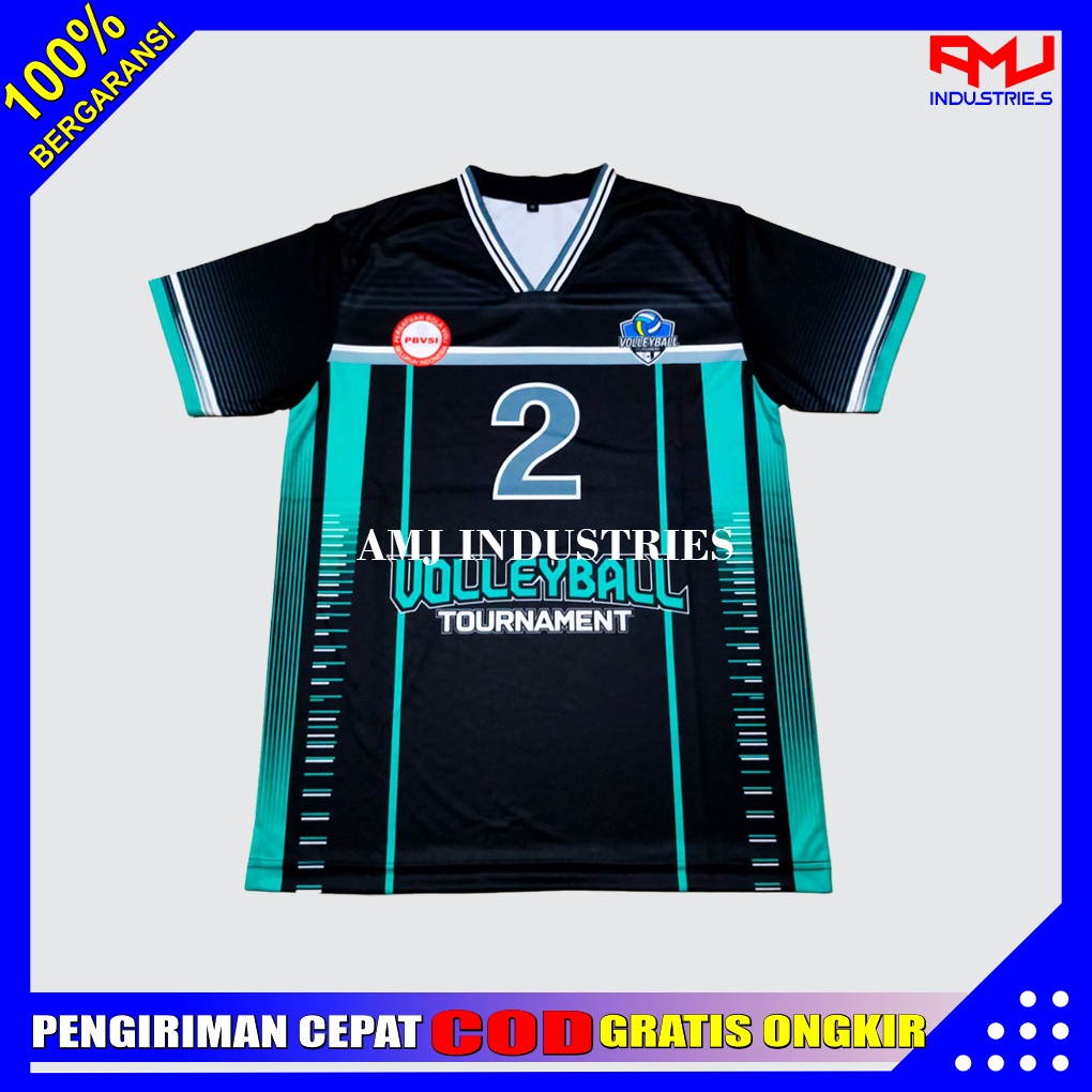 Jersey Baju Kaos Jersy Volly Stelan Volli Seragam Voly Full Printing Pria Wanita Atas Olahraga Setel