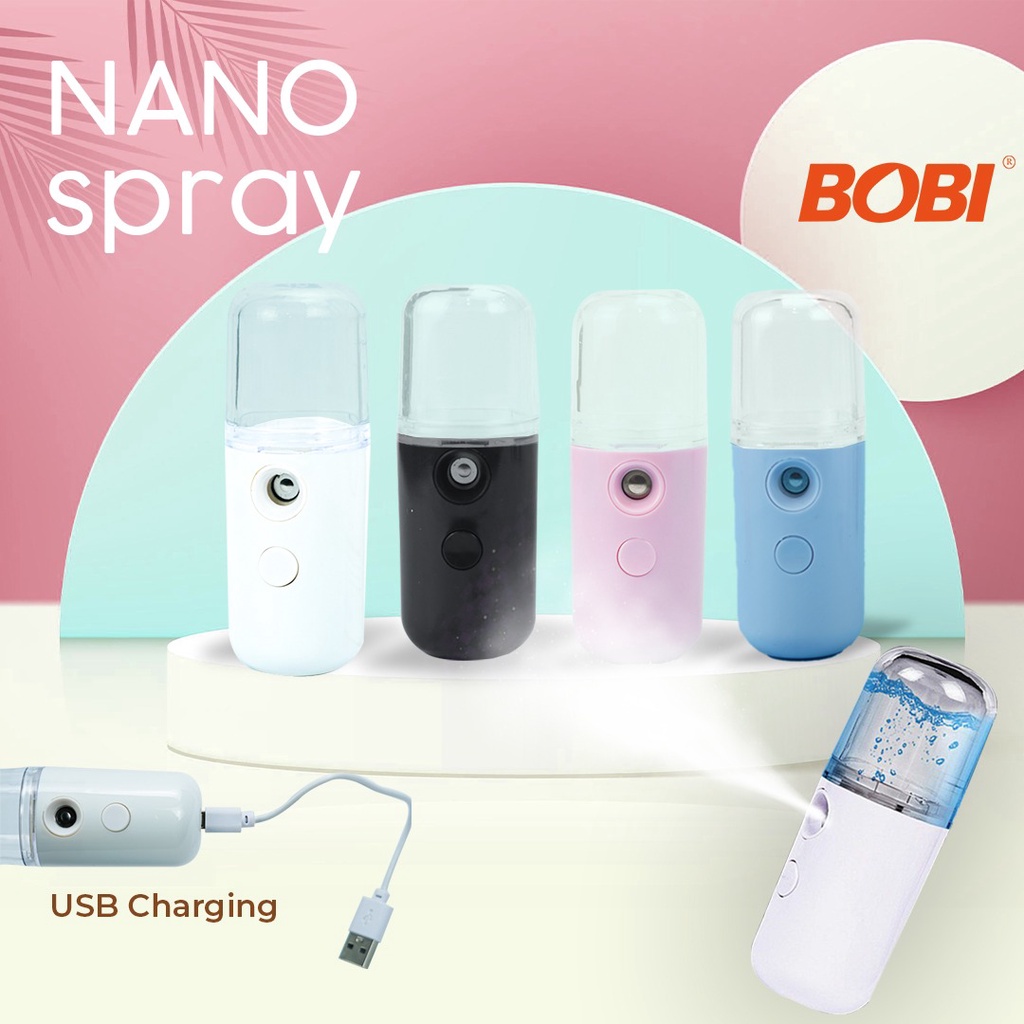 Nano Spray Portable Mini USB / Mist Sprayer BOBI - WARNA RANDOM