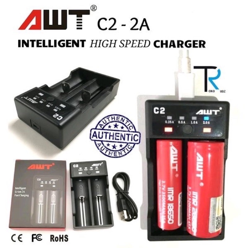 Charger AWT C2 Original Cas Baterai C2-2A