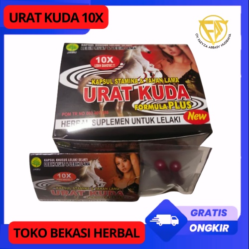 Urat Kuda 10X PERBOX ISI 10 SACHET / URAT KUDA 10X Plus Original