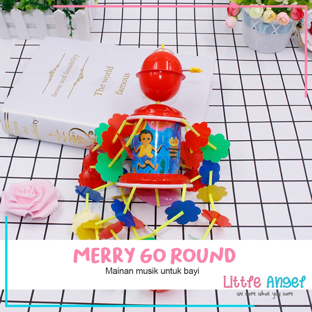 MERRY GO ROUND Mainan Anak Bayi Mainan Ramelan Gantung Musik Putar Warna Warni Hadiah Baby Newborn Musical Toys Krincingan / Kerincingan Ramelan