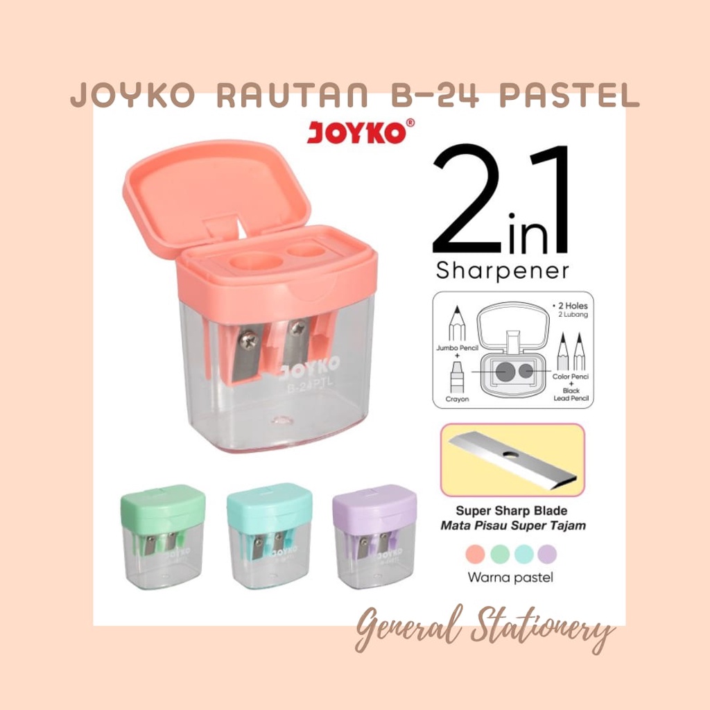 

Joyko Sharpener Sleper B-24 Pastel / Joyko Rautan B-24