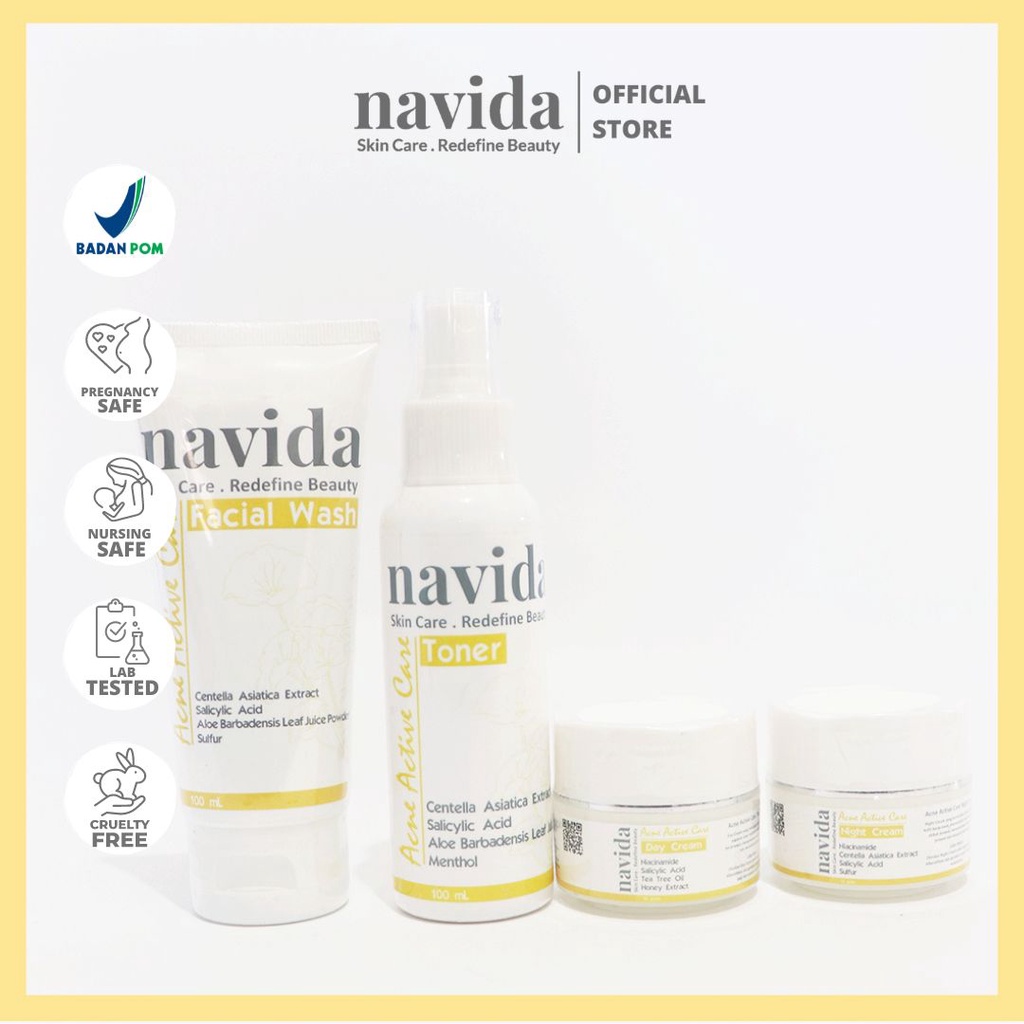 B1G1 Navida Skin Care - Acne Active Care Basic - Skincare Wajah BPOM -- BUY 1 GET 1