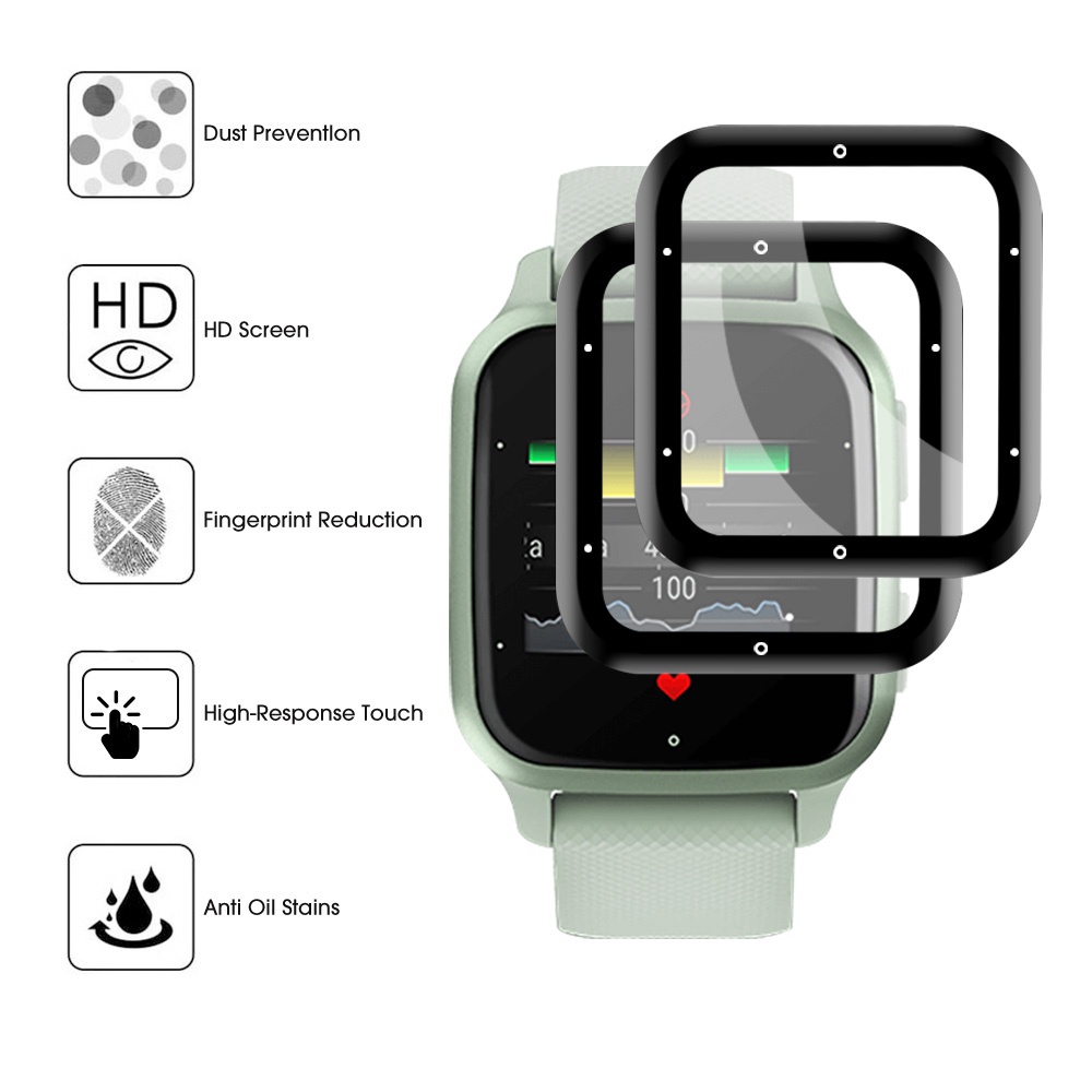 Film Pelindung Layar Smartwatch Garmin Venu SQ 2 / 2 3D Curved Transparan Anti Gores / Air