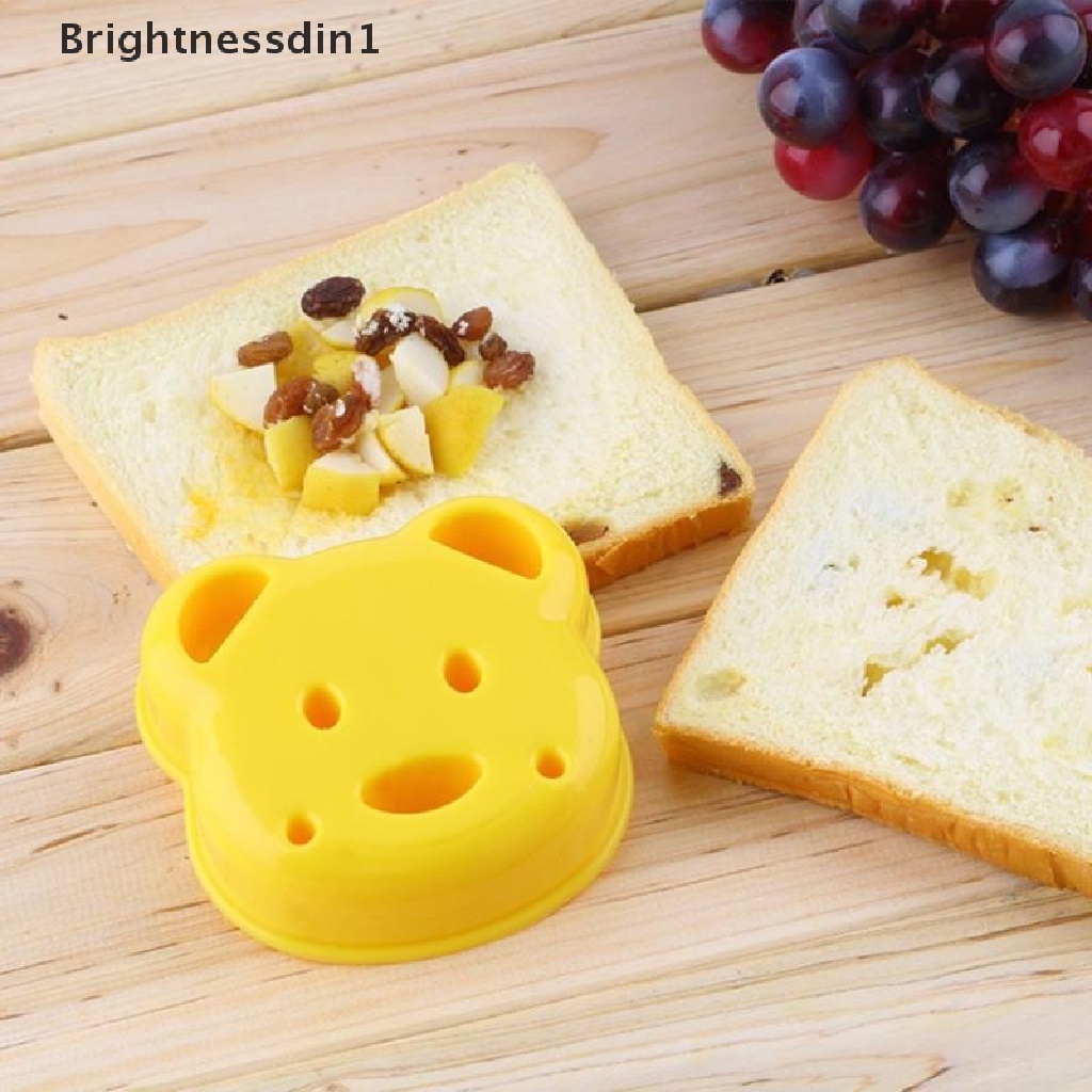 1 In 1 Cetakan Kue Roti Biskuit Sandwich Bentuk Beruang Timbul Untuk Butik