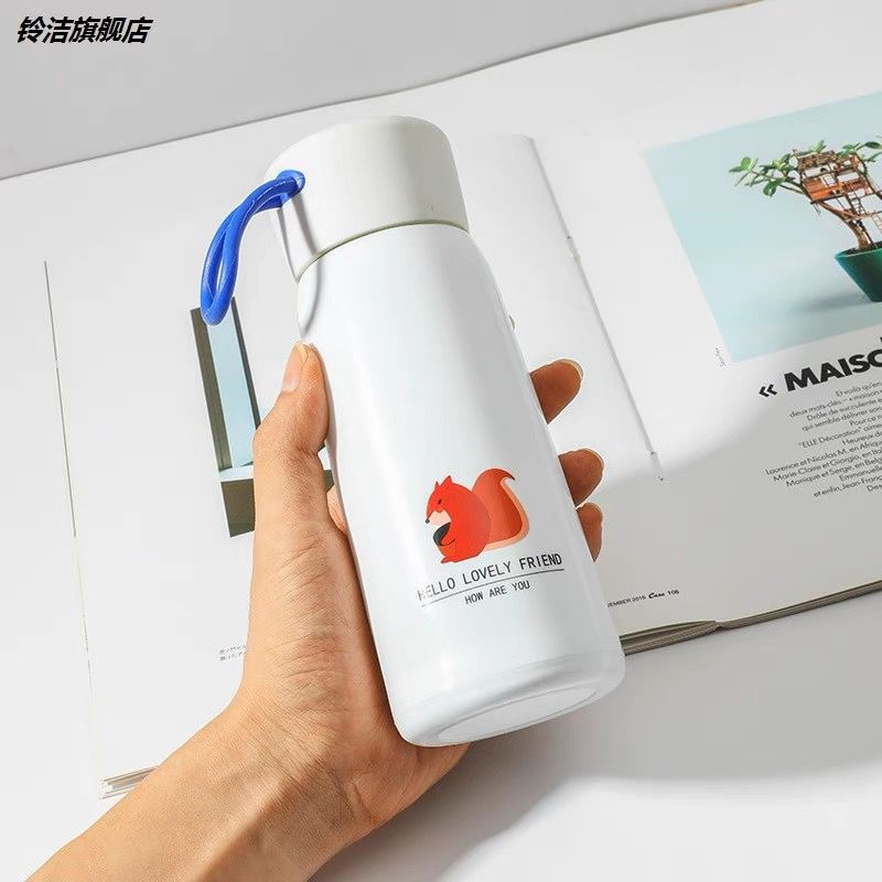 Botol Minum Kaca Karakter Lovely 400 Ml - Botol Air Minum G BPA FREE