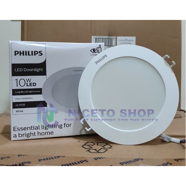 Philips Eridani Lampu LED Downlight 10W 10 Watt 6&quot; DL190B Putih 10Watt