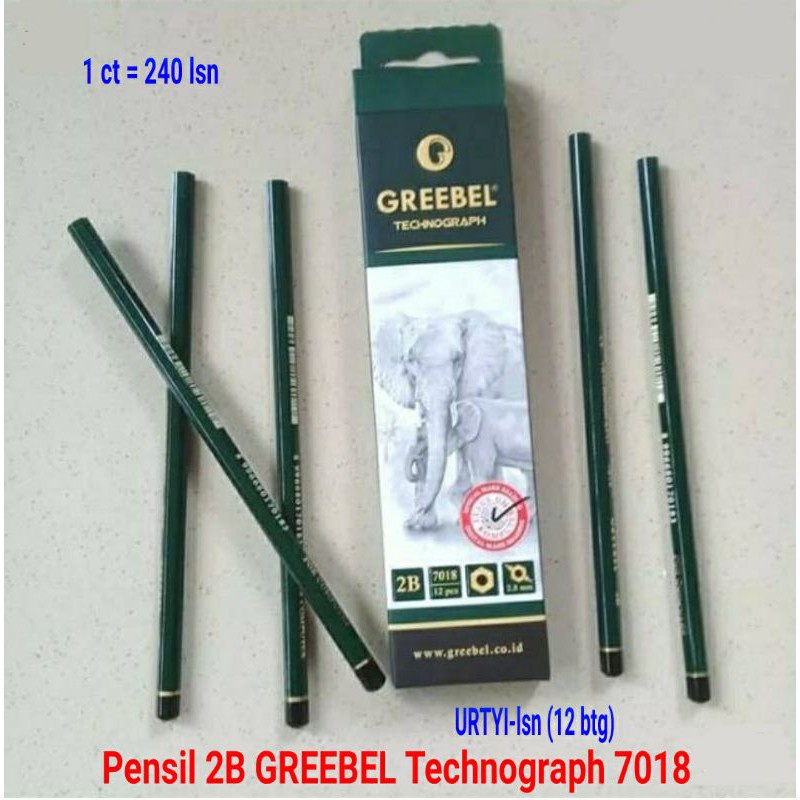 

1Lusin Pensil 2B GREEBEL Technograph ORIGINAL