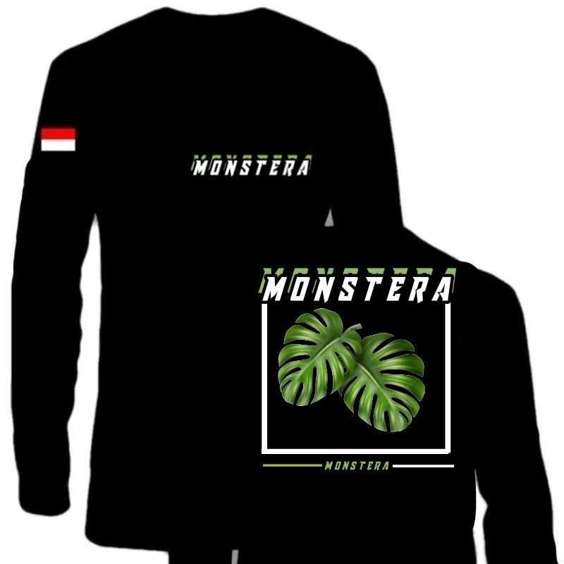 KAOS TANAMAN HIAS MONSTERA BAHAN ADEM