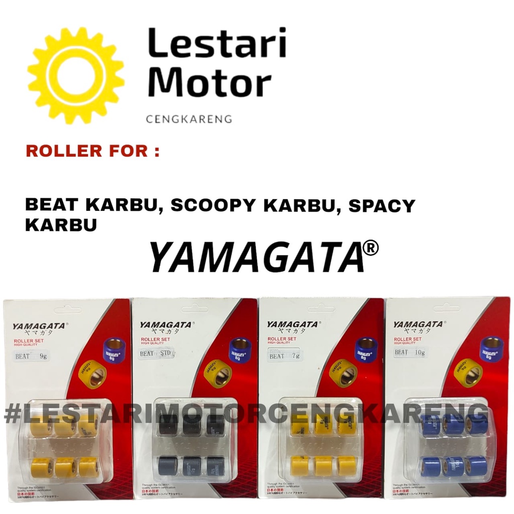 ROLLER BEAT SCOOPY SPACY 110 KARBU RACING YAMAGATA 7 SAMPAI 12 GRAM